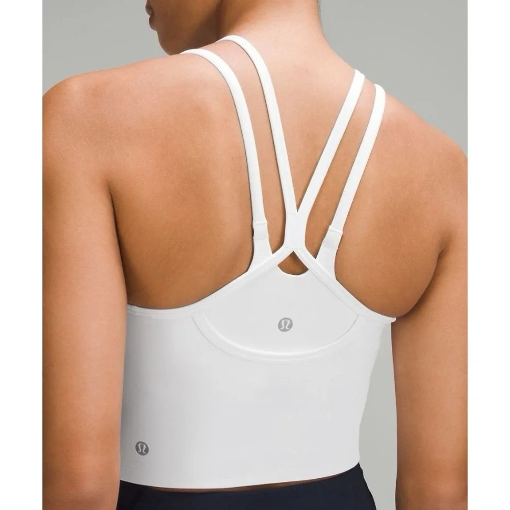 2PC -Lululemon 8 Align Tank Top Olive + Wunder Train High Neck Crossback white